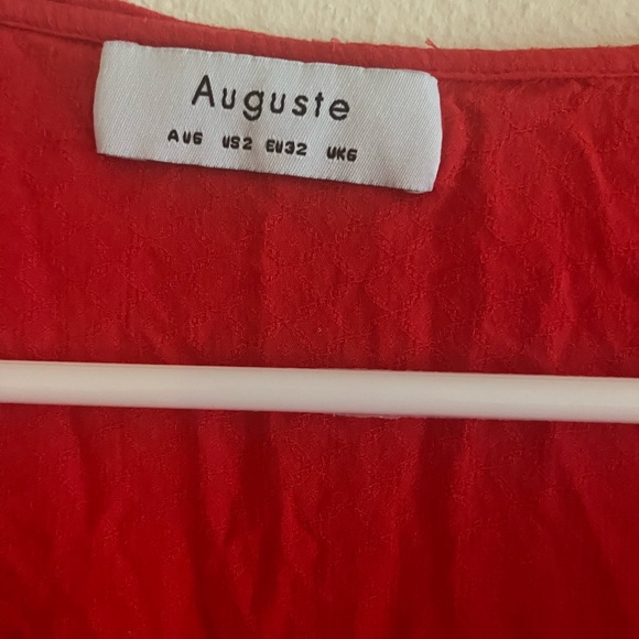 Auguste the label red wrap dress - Picture 6 of 6
